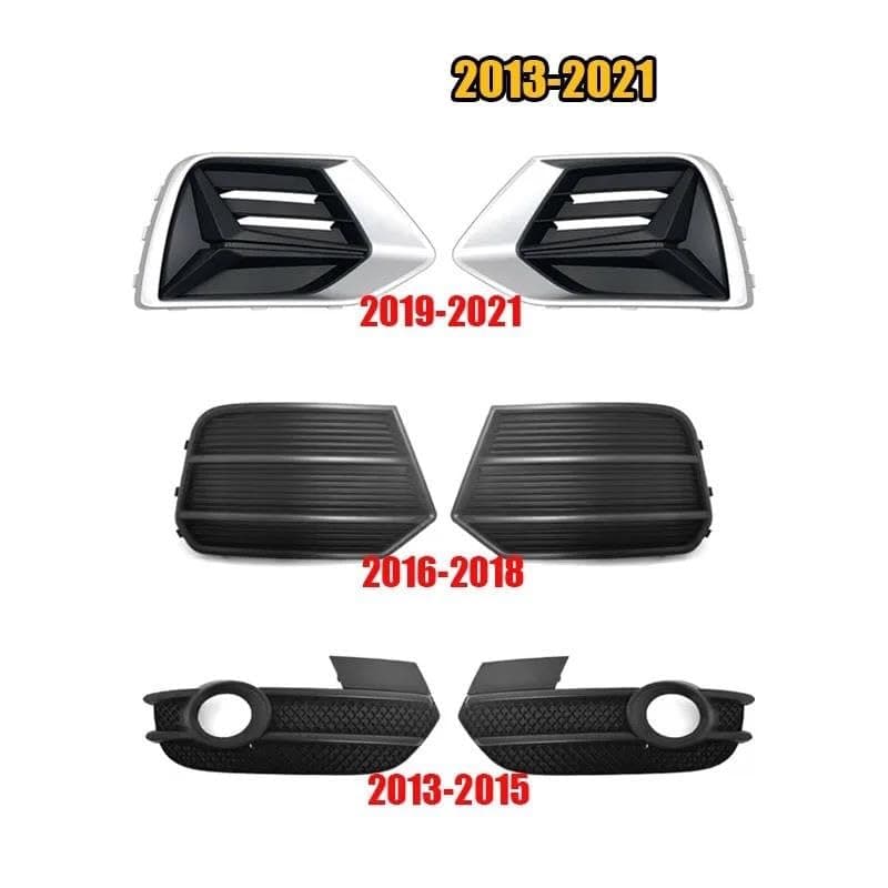 Fog Light Cover Car Front Left Right Bumper Fog Light Grille Cover Cap Car-styling For A-udi Q3 2013 2014 2015 2016 2017 2018 2019 2020 2021 Front Bumper Grille(2013-2015,Right) - 2