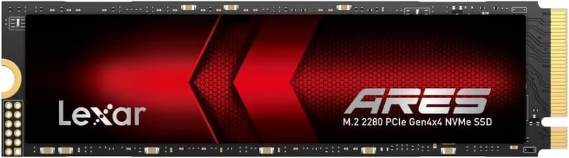 Lexar ARES 1TB SSD, M.2 2280 PCIe Gen4x4 1.4 Internal NVMe SSD, Up to 7,400MB/s Read & 6,500MB/s Write, Internal Solid State Drive for PS5, PC, Laptop, Gamers, Creators, Professionals - 1