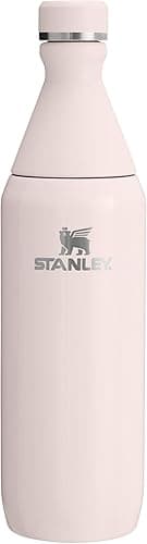 Stanley 1913 All Day Slim Gourde Isotherme 0.6L - Froid Pendant 6 Heures - Glacé Pendant 11 Heures - Acier Inoxydable Recyclé Sans BPA - Étanche - Bouteille D'Eau Compacte - Rose Quartz