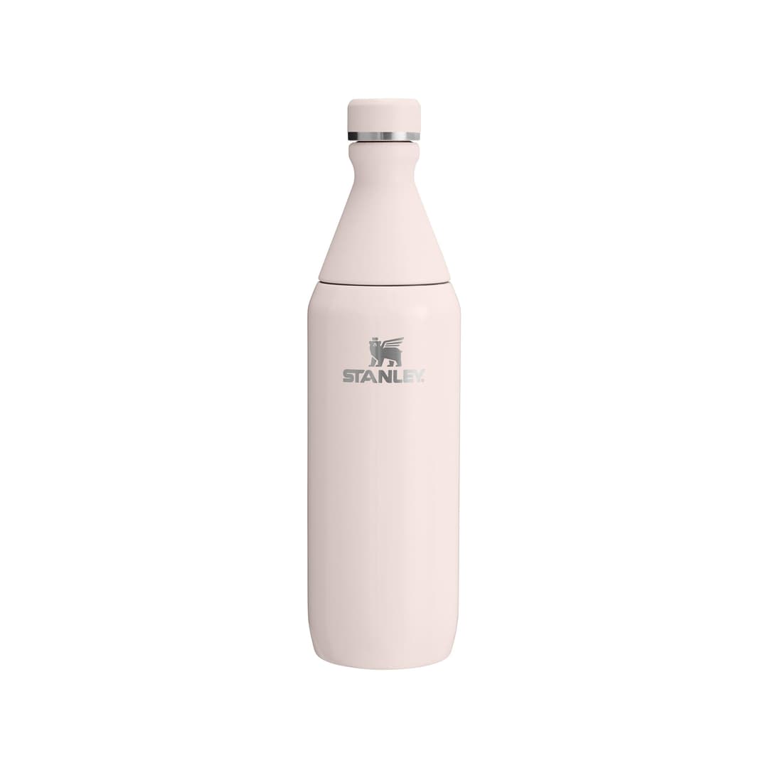 Stanley 1913 All Day Slim Gourde Isotherme 0.6L - Froid Pendant 6 Heures - Glacé Pendant 11 Heures - Acier Inoxydable Recyclé Sans BPA - Étanche - Bouteille D'Eau Compacte - Rose Quartz
