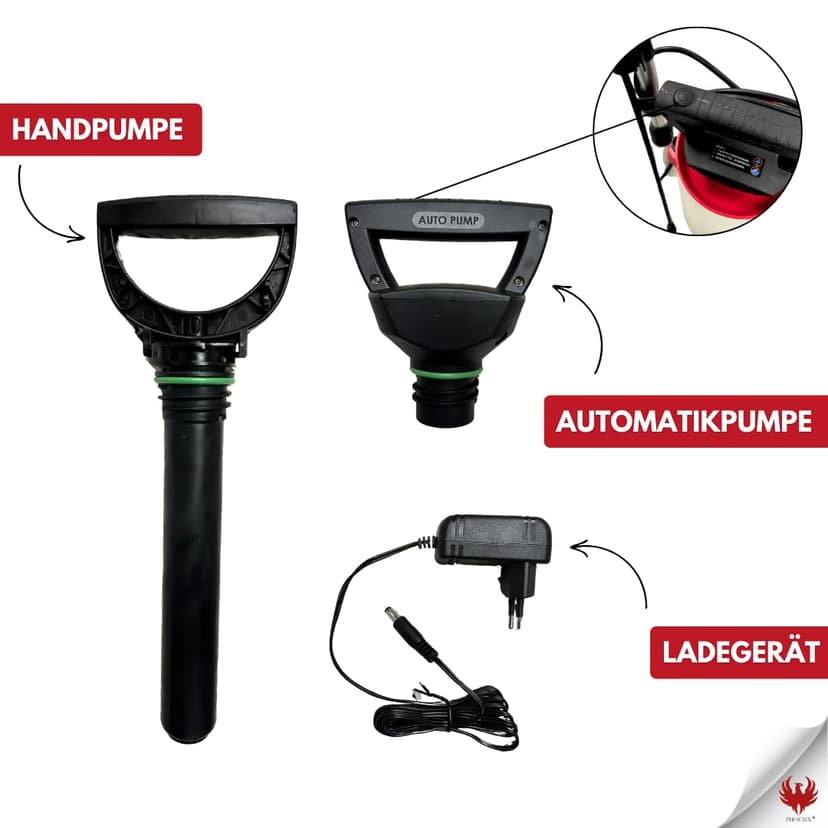PHOENIX - Pulverisateur électrique de Jardin sur Roue Roller Sprayer, Pulverisateur Jardin avec Tuyau de 3m pour Une Pulvérisation sans Effort, pulvérisateur à Batterie, Autonome, Portable et Léger - 6