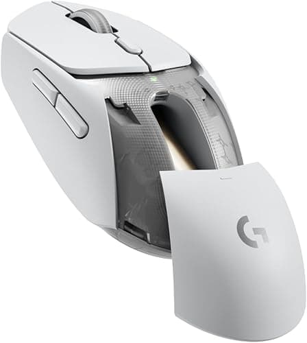 Logitech G309 LIGHTSPEED Wireless Gaming Mouse, Lightweight, LIGHTFORCE Hybrid Switches, HERO 25K Sensor, 300+ Hour Battery Life With AA Battery, 6 Programmable Buttons, PC & Mac - White