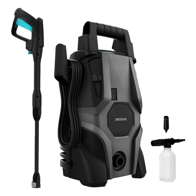 Cecotec HydroBoost 1400 Essential High Pressure Washer, 1400W, Home, Garden or Car, Flow Rate 408l/h, Pressure 105 Bars, Aluminium Pump, Action Radius 9 m - 1