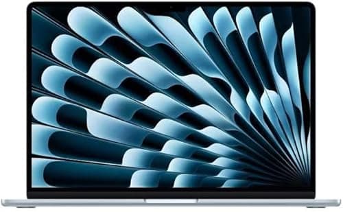 Apple MacBook Air 15 inch Laptop with M4 Chip: Designed for Apple Intelligence, 15.3-inch Liquid Retina Display, 16GB Unified Memory, 512GB SSD Storage, Touch ID; Sky; FR