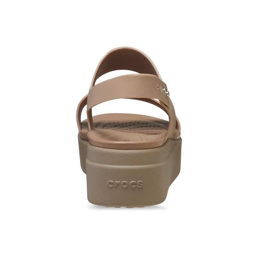 Crocs Femme Brooklyn Low Wedge Sandales, Latte/Mushroom, 38/39 EU - 2