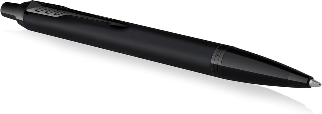 Parker IM Ballpoint Pen | Matte Black with Black Trim | Medium Point with Blue Ink Refill | Gift Box