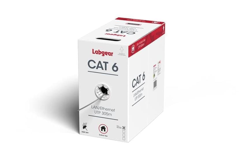 Labgear Cat 6 Ethernet Cable 305m, 100% Pure Copper, Interior Internet Cable, 23AWG UTP 305m, High Speed LAN Ethernet Network Cable, Frequency 250MHz & 500MHz, 4 Twisted Pairs - 1