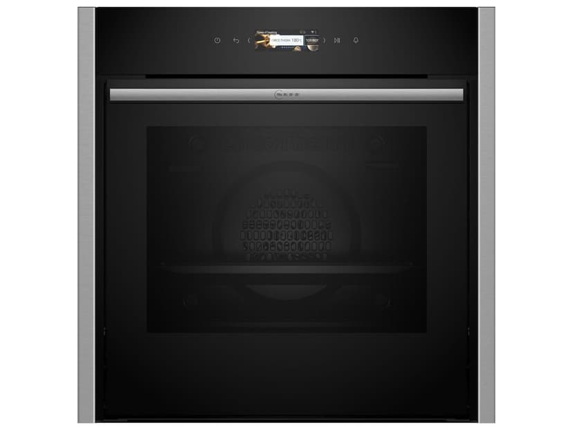 Neff CircoTerm, Slide and Hide B54CR71N0, N70, 60 x 60 cm, Stainless Steel, 3.7 Inch Full Touch TFT Colour and Graphic Display, Pyrolysis, Home Connect, Soft Opening and Close - 1