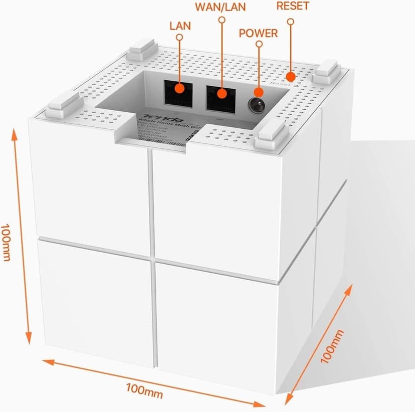 Tenda MW6 Gigabit Dual Band Mesh WiFi System for Whole Home - 4