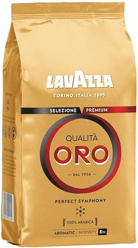 LAVAZZA - Café Grain Lavazza Qualità Oro - 100 % Arabica - Café Grain Italien - Intensité 5 - Paquet de 1 kg
