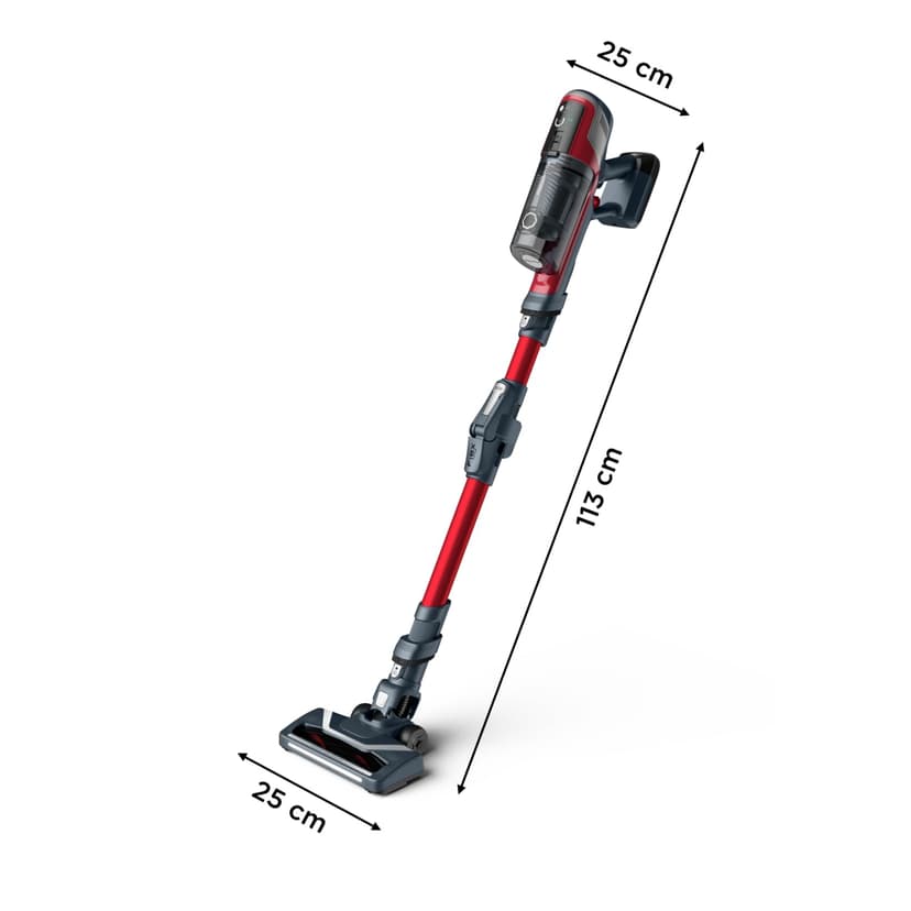 Rowenta X-Pert 6.60 Smart Aspirateur Balai sans fil, Tube Flex, Idéal pour les Poils D'animaux, Léger, Puissance 100W, Autonomie 45min, LED RH6471WO, Noir/Rouge - 3