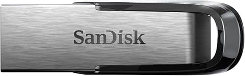 SanDisk 128GB Ultra Flair USB 3.0 Flash Drive USB stick, Memory stick with transfer speeds up to 150 MB/s, Password protection, Durable, Sleek Metal Casing Silver/Black