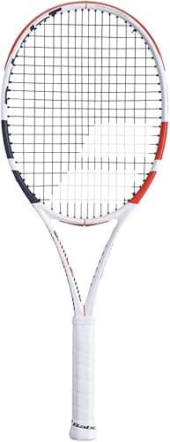 BABOLAT Pure Strike 100 U NC Racket, Adults Unisex, Blanc Rouge Noir (White), 2