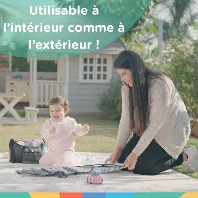 Nuby Foldable Reversible Play Mat - Easy Clean | Reversible | Waterproof | Suitable from Birth | 147 x 195 cm (Safari) - 6