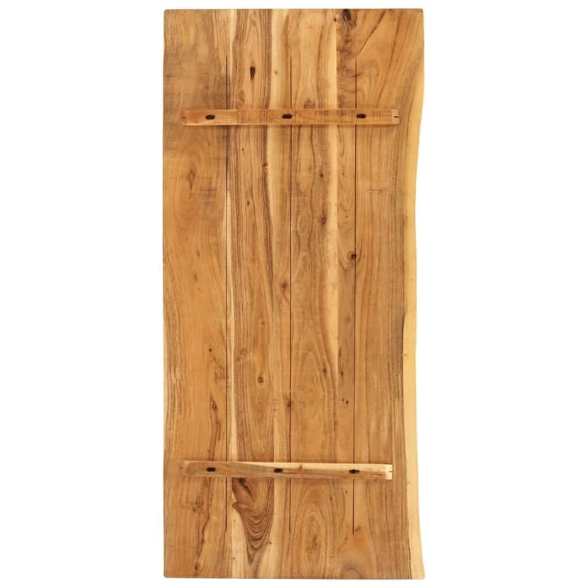 vidaXL Dessus de salle de bain en acacia massif - Accessoire d'évier en bois - Bord vivant - 7