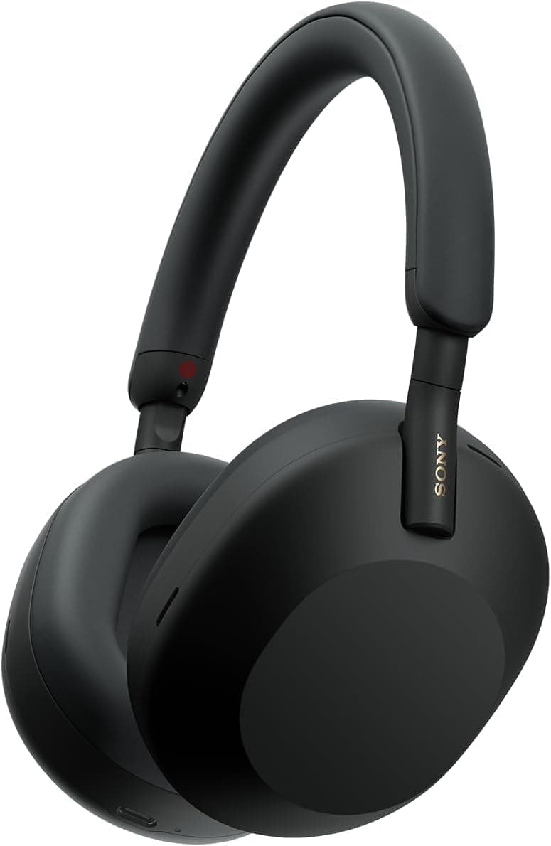 Sony WH-1000XM5 Hard Case Premium Noise Cancelling Wireless Over-Ear Headphones, Bluetooth, Clear Call Quality, Hi-Res Audio, Up to 30hr Battery Life, Includes Hard Case, iOS & Android - Black - 1