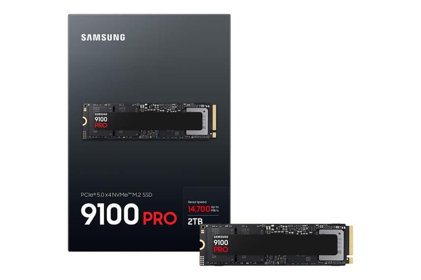 Samsung Memory MZ-VAP2T0BW 9100 PRO 2TB Internal SSD, PCIe 5.0 x4, NVMe 2.0, SSD Designed for Pros & Gamers, Compatible with PC & Laptops, 5 Year Limited Warranty (UK Version) - 3