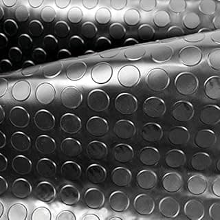 OLIVO.Shop Tapis en Caoutchouc antidérapant en PVC, revêtement de Sol caoutchouté en PVC, pour extérieur, Bar, Atelier, Salle de Sport, Garage, Work Bollo Noir, 1,5 x 4 m