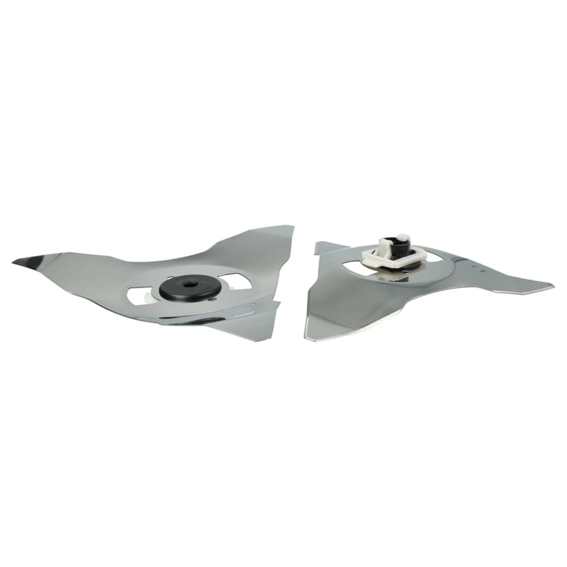 vhbw 2X Replacement Blade Compatible with Robomow RC304u, RC306, RC308, RC308PRO, RC304PRO Cordless Lawnmower - Cutter Blades, Silver, Stainless Steel - 2