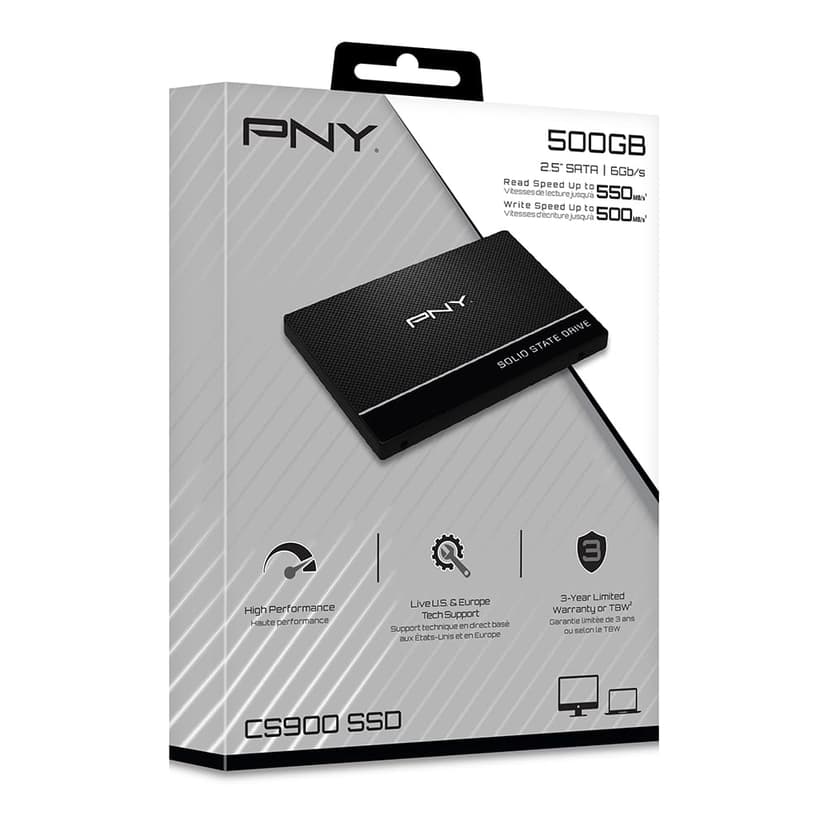 PNY CS900 Internal SSD SATA III, 2.5 Inch, 500GB, Read speed up to 550MB/s - 8