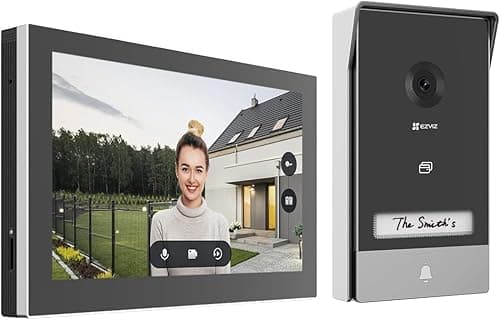 EZVIZ 2K Video Doorbell with Camera, Door Intercom with 7 Inch Colour Touch Screen, Person Detection and Two-Way Audio, Intercom with Door Opener, Supports Dual Band WiFi, HP7