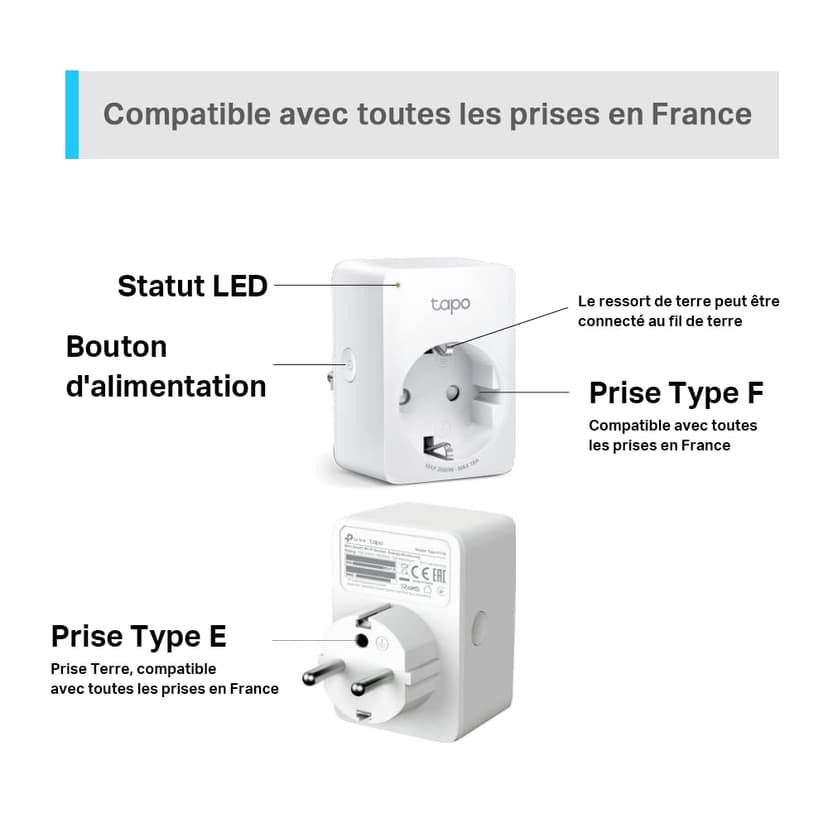 Tapo WiFi Connected Socket, Consumption Tracking, 16A Type F, Compatible with Alexa and Google Home, Control Fan, Air Conditioner, Energy Saving, Voice Control, Tapo P110(4-Pack) - 3