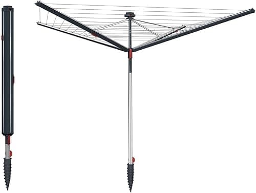 Vileda Sun-Rise Compact Outdoor Rotary Washing Line, No m…