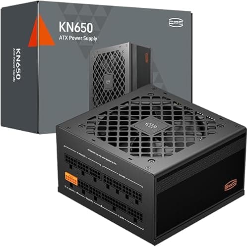CPS KN650 Power Supply Fully Modular, 650W ATX 3.1, 80 Plus Gold Certified, PCIe 5.1 12V-2×6, Japanese Capacitors, Ultra-Flexible Cables, 5-Year Warranty