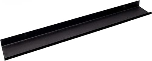 MILUKA Floating Shelf Black 70 cm | Metal Shelves for Picture Shelf Ledge and Photo Shelf | Floating Shelves for Bedroom, Kitchen Storage and Bathroom Storage in Home Decor | Wall Shelf (1. Black)