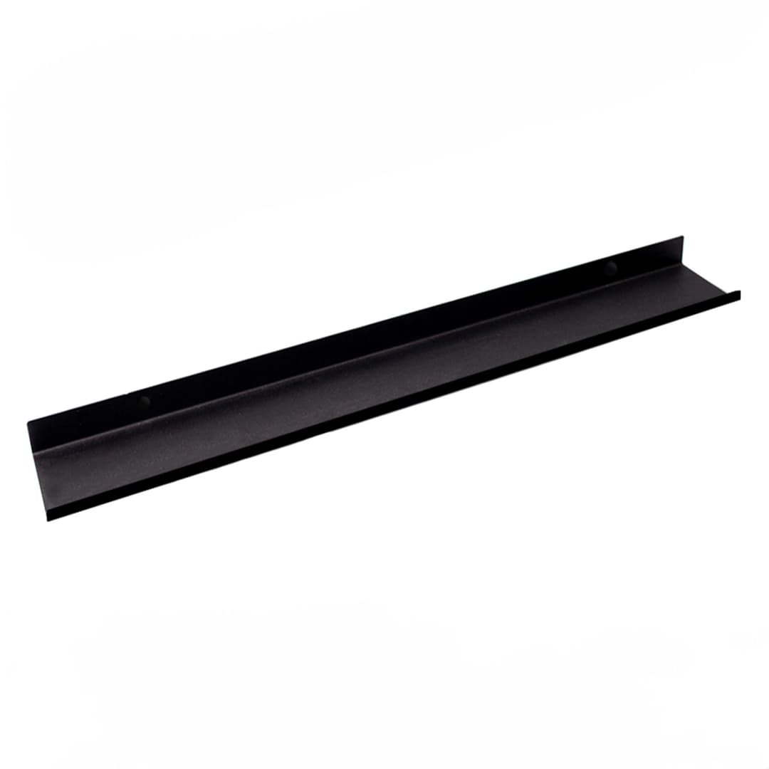 MILUKA Floating Shelf Black 70 cm | Metal Shelves for Picture Shelf Ledge and Photo Shelf | Floating Shelves for Bedroom, Kitchen Storage and Bathroom Storage in Home Decor | Wall Shelf (1. Black)