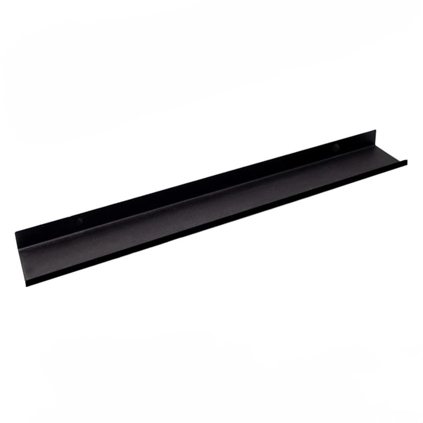 MILUKA Floating Shelf Black 70 cm | Metal Shelves for Picture Shelf Ledge and Photo Shelf | Floating Shelves for Bedroom, Kitchen Storage and Bathroom Storage in Home Decor | Wall Shelf (1. Black) - 1