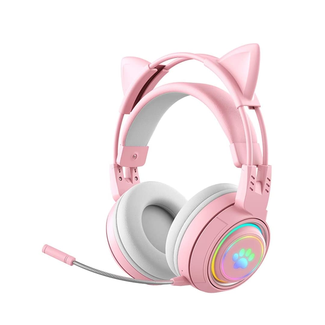 RGB Cat Ear Headphones,Bluetooth 5.3 Stereo Gaming Headse…