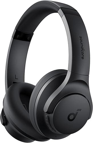 soundcore by Anker Q20i Hybrid Active Noise Cancelling Foldable Headphones, Wireless Over-Ear Bluetooth, 40H Long ANC Playtime, Hi-Res Audio, Big Bass, Customize via an App, Transparency Mode (Black)