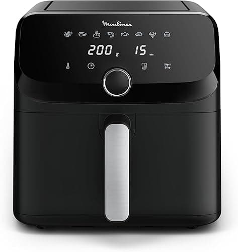 Moulinex Easy Fry Mega, Compact air Fryer, Mono Drawer 7.5 L, Up to 8 People, 8 Programs, Black EZ8558F0