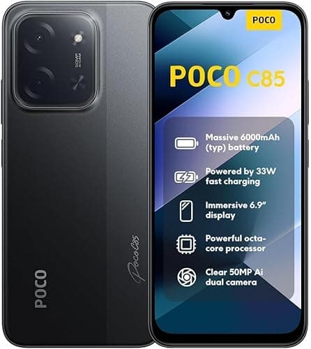 POCO C85 8+256 Black (No power adapter included)