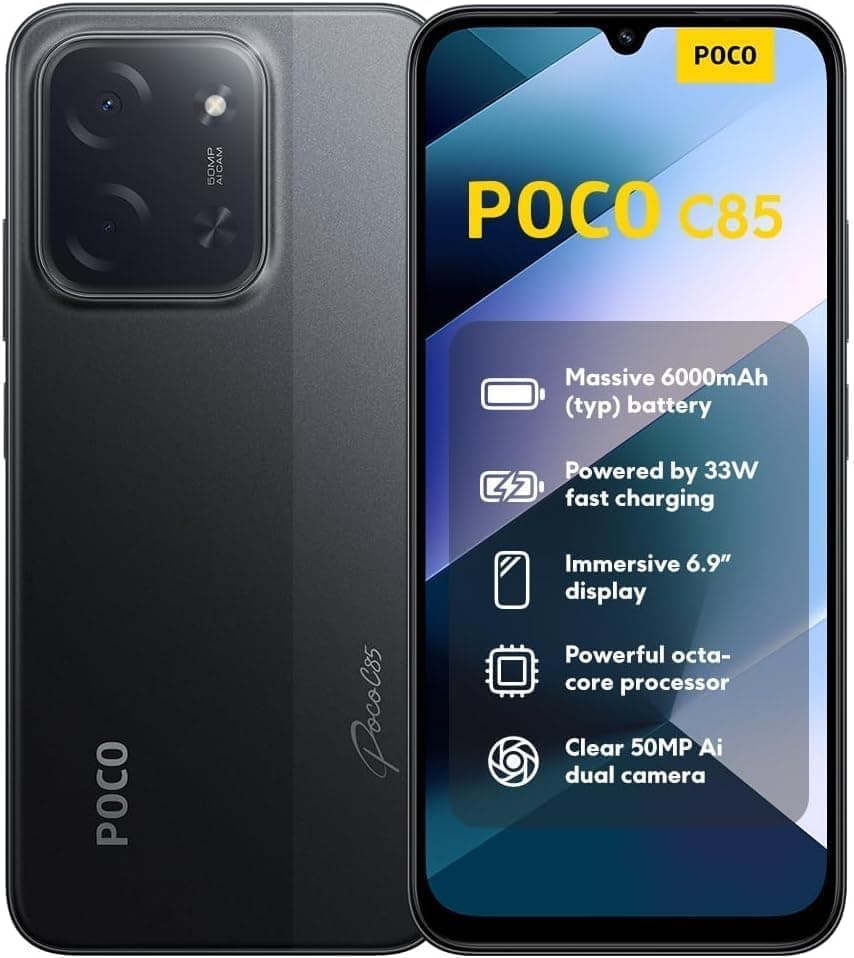 POCO C85 8+256 Black (No power adapter included)