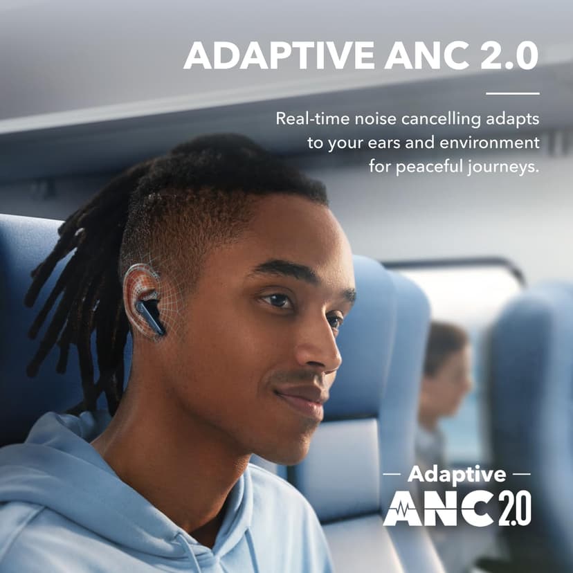 soundcore by Anker Liberty 4 NC Wireless Noise Cancelling Earbuds, 98.5% Noise Reduction, Adaptive Noise Cancelling to Ears and Environment, Hi-Res Sound, 50H Battery, Wireless Charging (blue) - 4