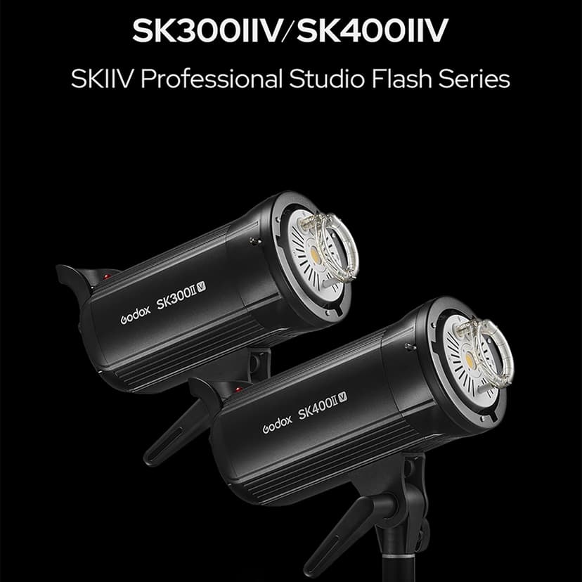 Godox SK400II-V 400Ws Photo Studio Strobe Light 5600±200K Studio Flash Built-in 2.4G Wireless X System with LED Modeling Lamp Bowens Mount Photography Flashes - 2