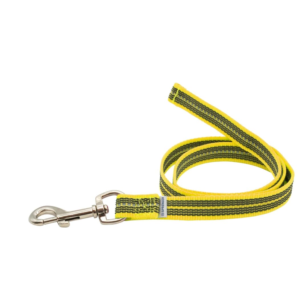 Rubberised lead without hand strap, neon yellow, 300 cm (…