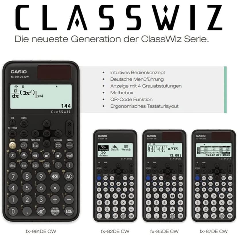 Casio FX-991DE CW ClassWiz Calculatrice Scientifique Technique, Menu en Allemand - 3