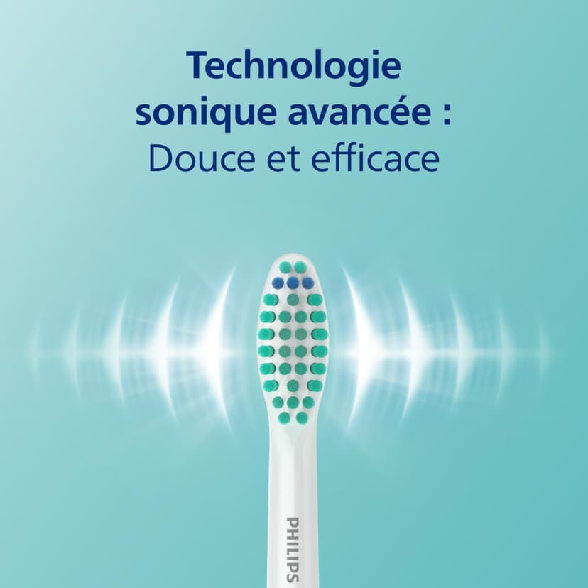 Philips Sonicare 3100 Electric Toothbrush, Sonic Toothbrush, Pressure Sensor and Timer, Travel Case, Black, HX3673/14 - 3