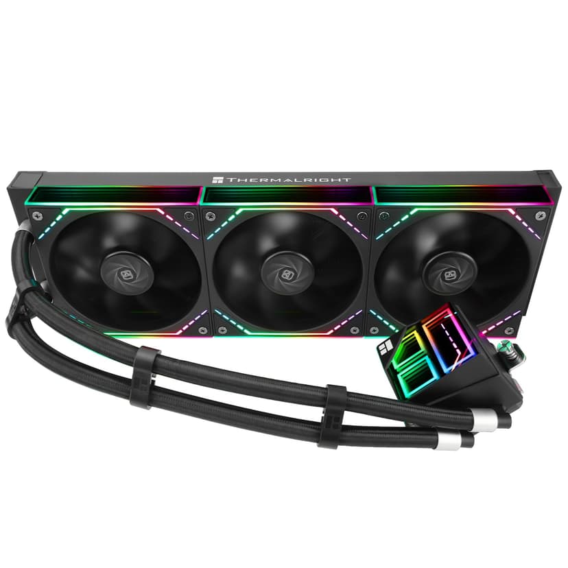 Thermalright TR Frozen Infinity 360 Black CPU Aio Refroidisseur TL-M12x3 PWM,refroidisseur d'eau pour processeur d'ordinateur,ARGB Infinity Mirror,refroidissement liquide CPU 360° LGA1851/1700 - 1