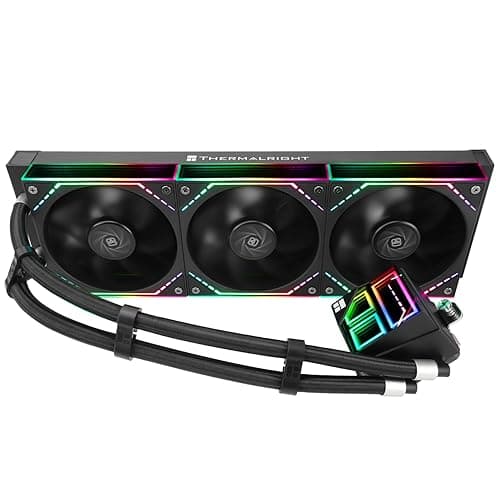 Thermalright TR Frozen Infinity 360 Black CPU Aio Refroidisseur TL-M12x3 PWM,refroidisseur d'eau pour processeur d'ordinateur,ARGB Infinity Mirror,refroidissement liquide CPU 360° LGA1851/1700