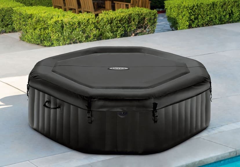 Intex Whirlpool Spa Bain à remous Bubble Massage Ø 216 x 71 cm Beige - 8