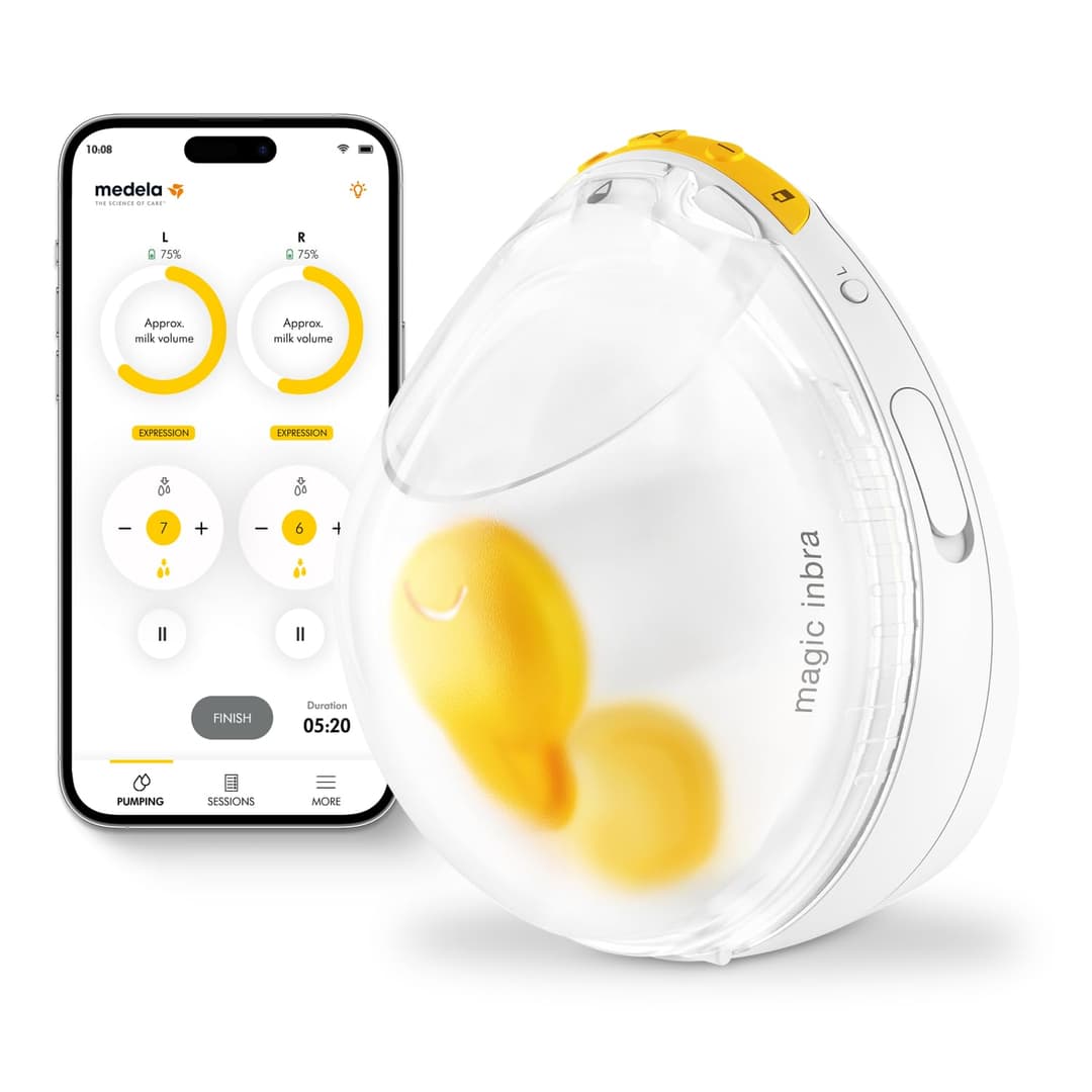 Medela Magic InBra, dispositif médical, tire-lait électrique simple mains libres et portable, FluidFeel Technology, connectivité avec application et contrôle par capteur, ultra-léger, silencieux