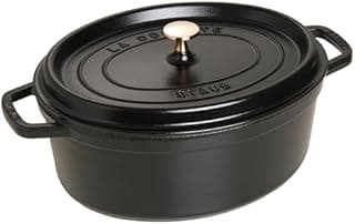 Staub Cast Iron Roaster/Cocotte, Oval 37 cm, 8 L, Black - 1