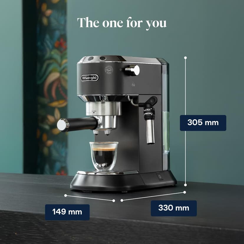 De'Longhi Dedica Style, Traditional Barista Pump Espresso Machine, Coffee and Cappuccino Maker, EC685BK, Black - 9