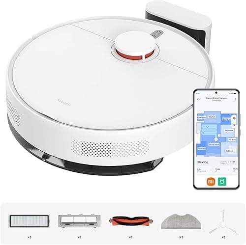 XIAOMI Robot Vacuum S40C : aspirateur et serpillière 2-en-1, Suction 5000 Pa, Navigation Intelligente LDS, Recharge Automatique, Fonctionne sur Tapis à Poils Courts et sols durs.