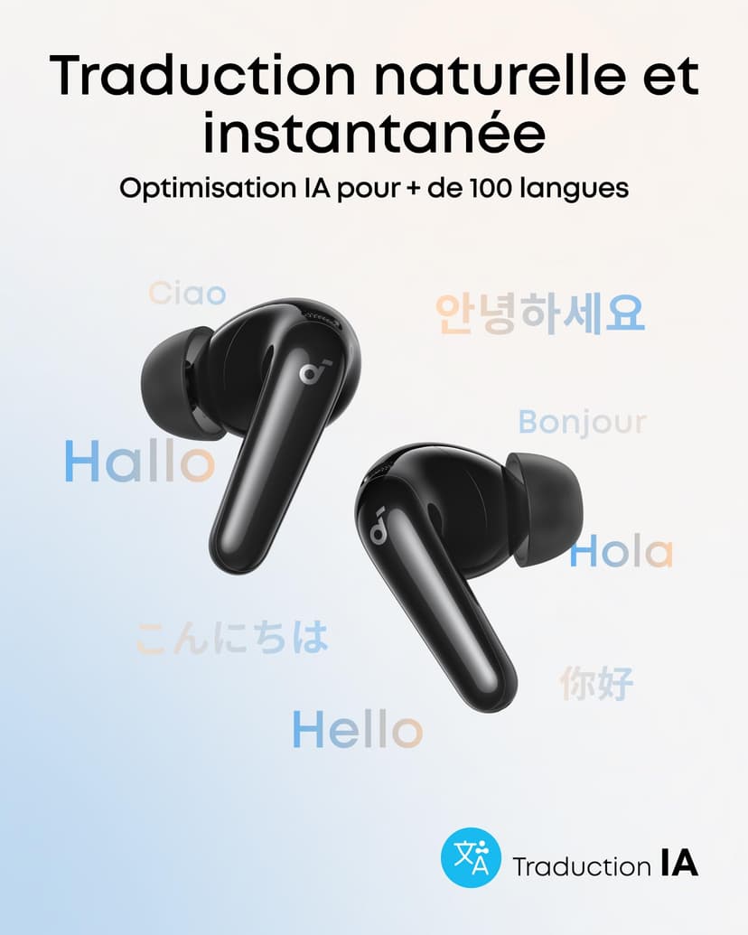 soundcore P31i by Anker, Real-Time Adaptive Noise Cancelling, Hi-Res Sound, Wireless Bluetooth Earbuds, Translation Earbuds, 50H Playtime, Wireless Earbuds, Bluetooth Earbuds, Bluetooth Headphones - 5