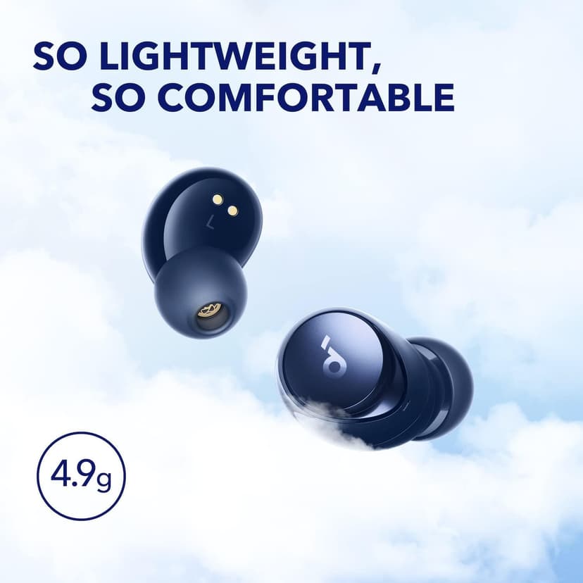 soundcore by Anker Space A40 Auto-Adjustable Active Noise Cancelling Wireless Earbuds, Reduce Noise by Up to 98%, 50H Playtime, Hi-Res Sound, Comfortable Fit, App Customization, Wireless Charge - 6